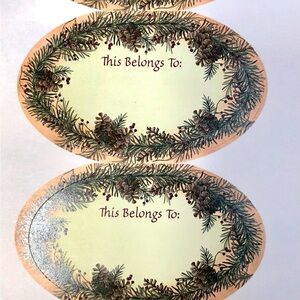 30 new Pinecone labels- “This Belongs To”, made in the USA